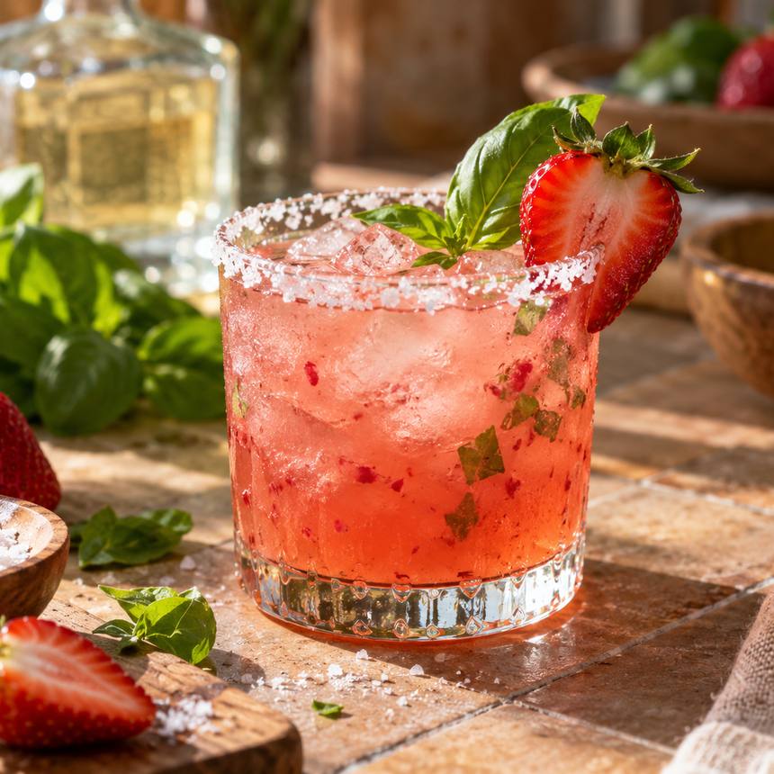 Strawberry Basil Margarita