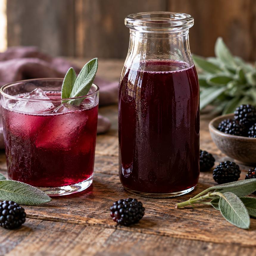 Blackberry & Sage Drinking Shrub