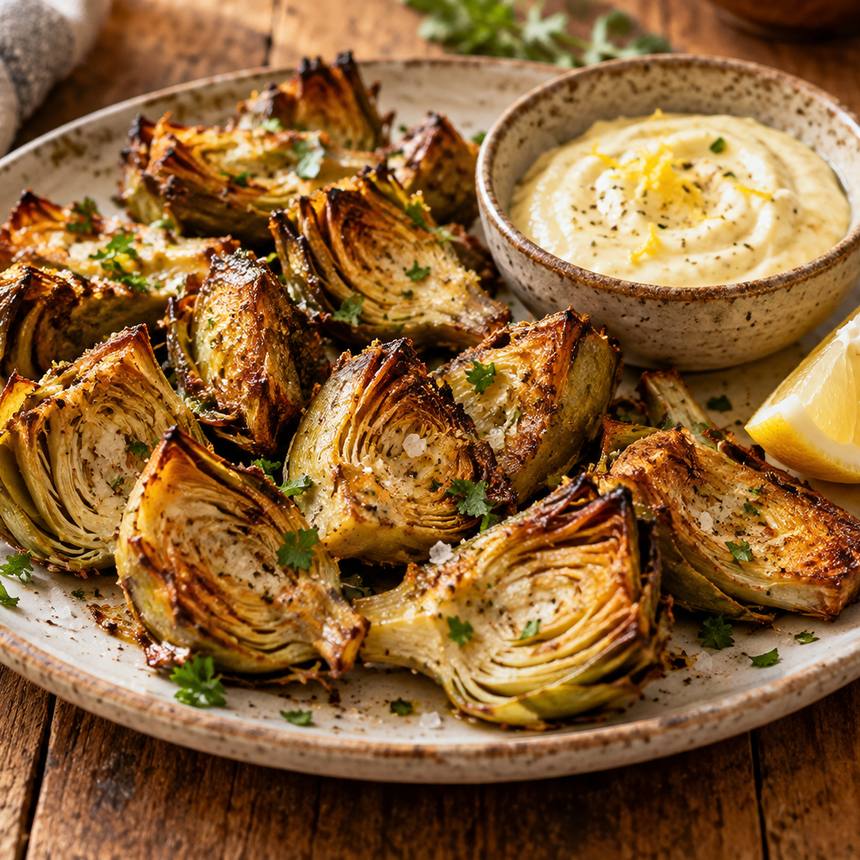 Crispy Artichokes with Lemon Aioli
