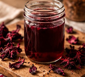 Hibiscus Ginger Simple Syrup
