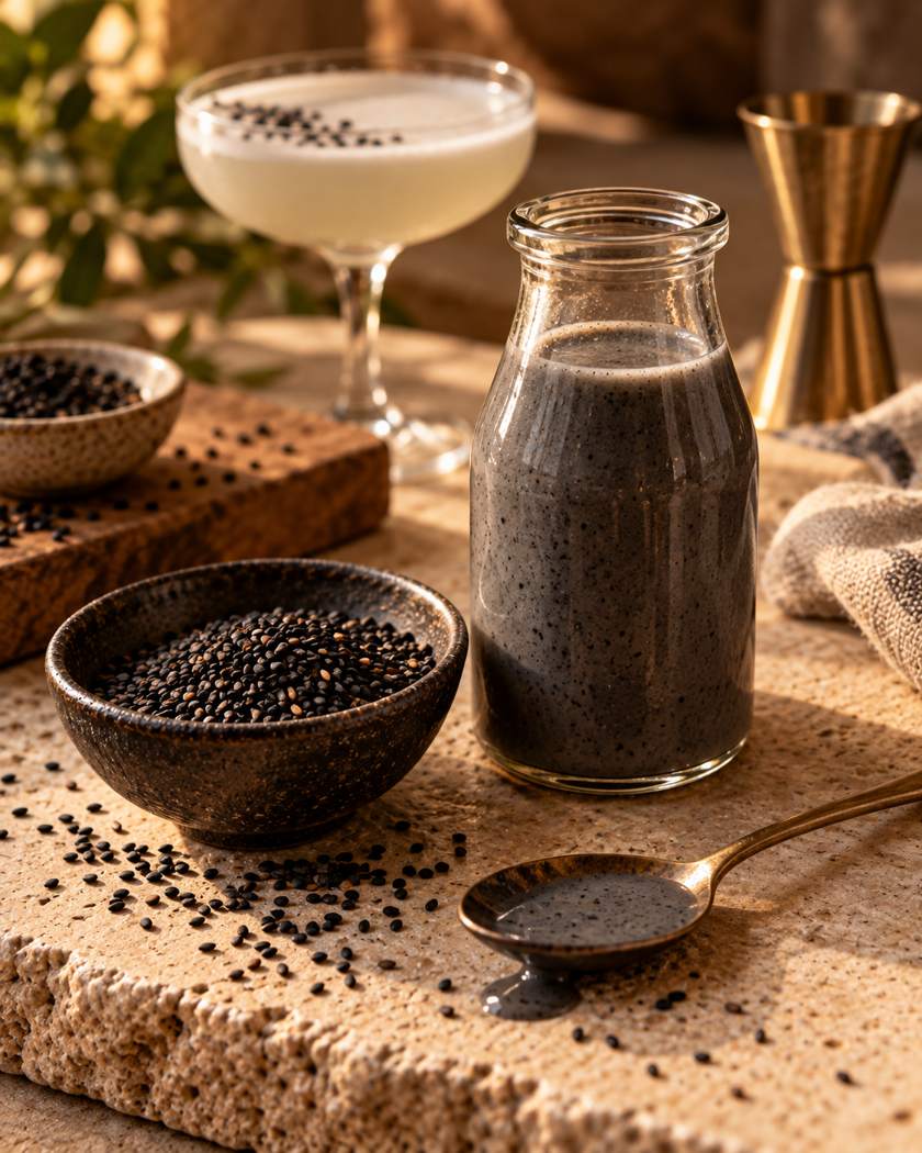 Black Sesame Cocktail Syrup