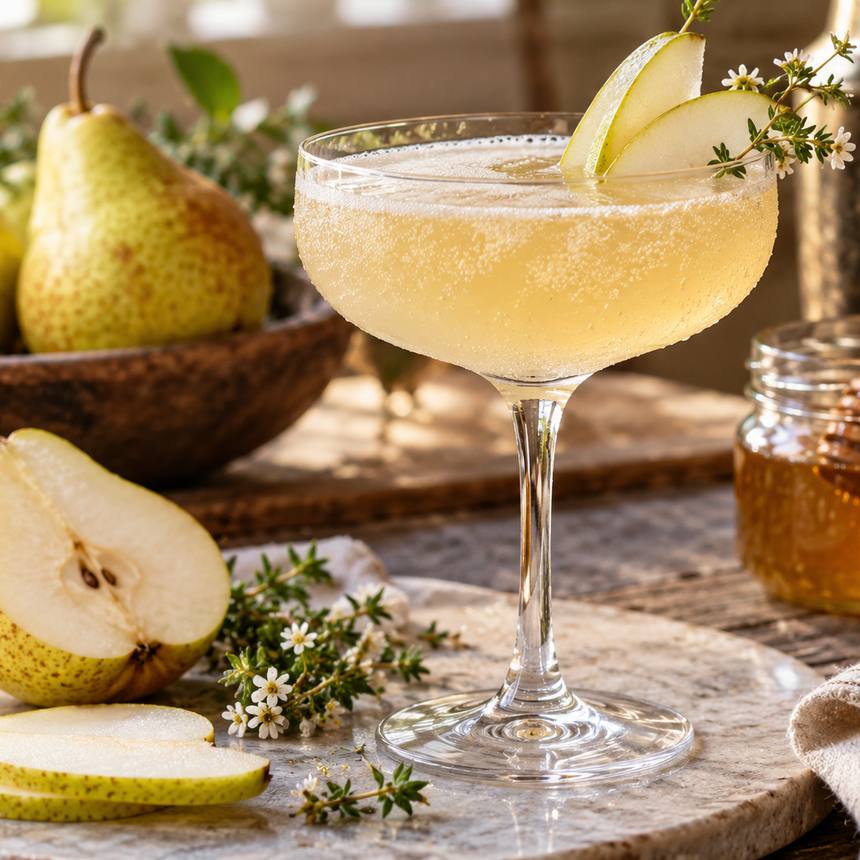 Pear & Honey Gin Fizz