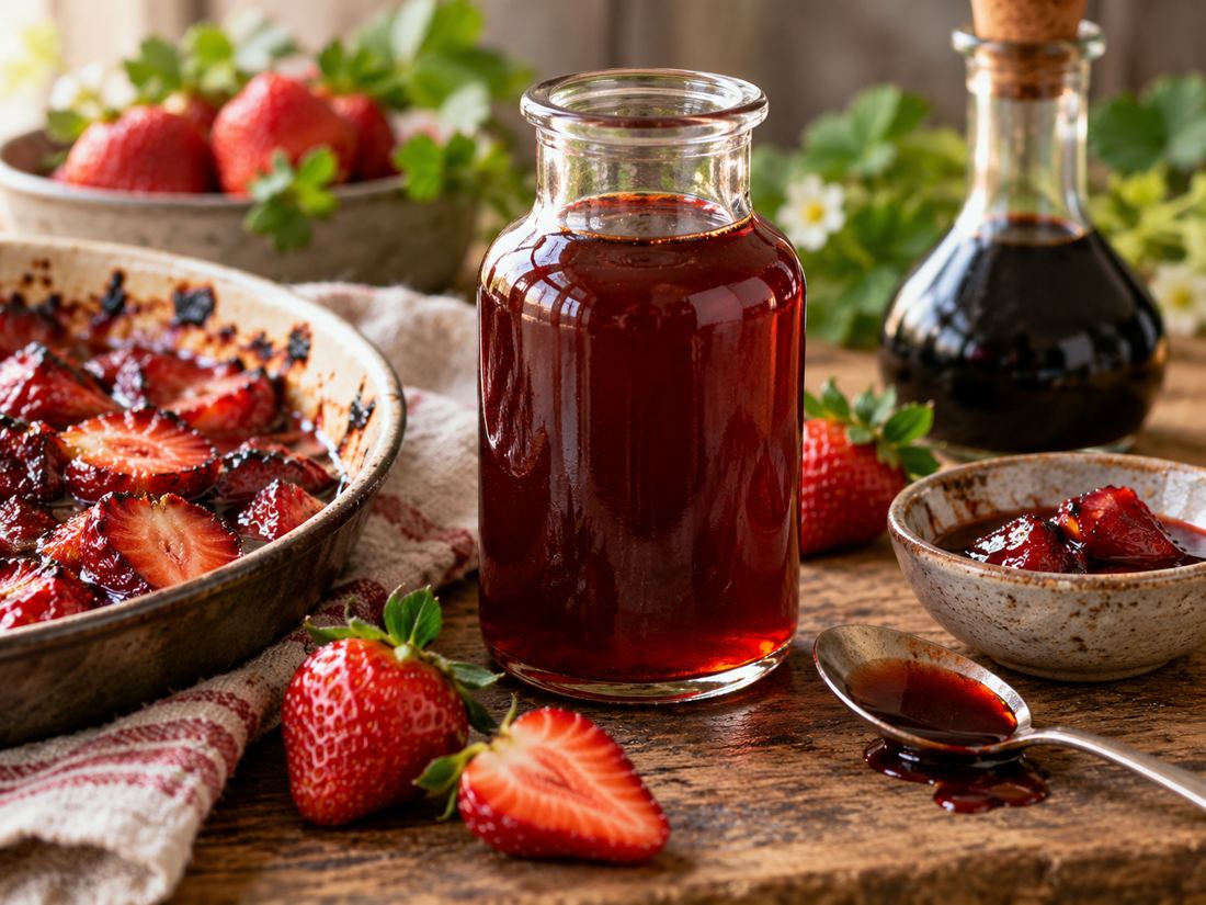 Roasted Strawberry Balsamic Shrub
