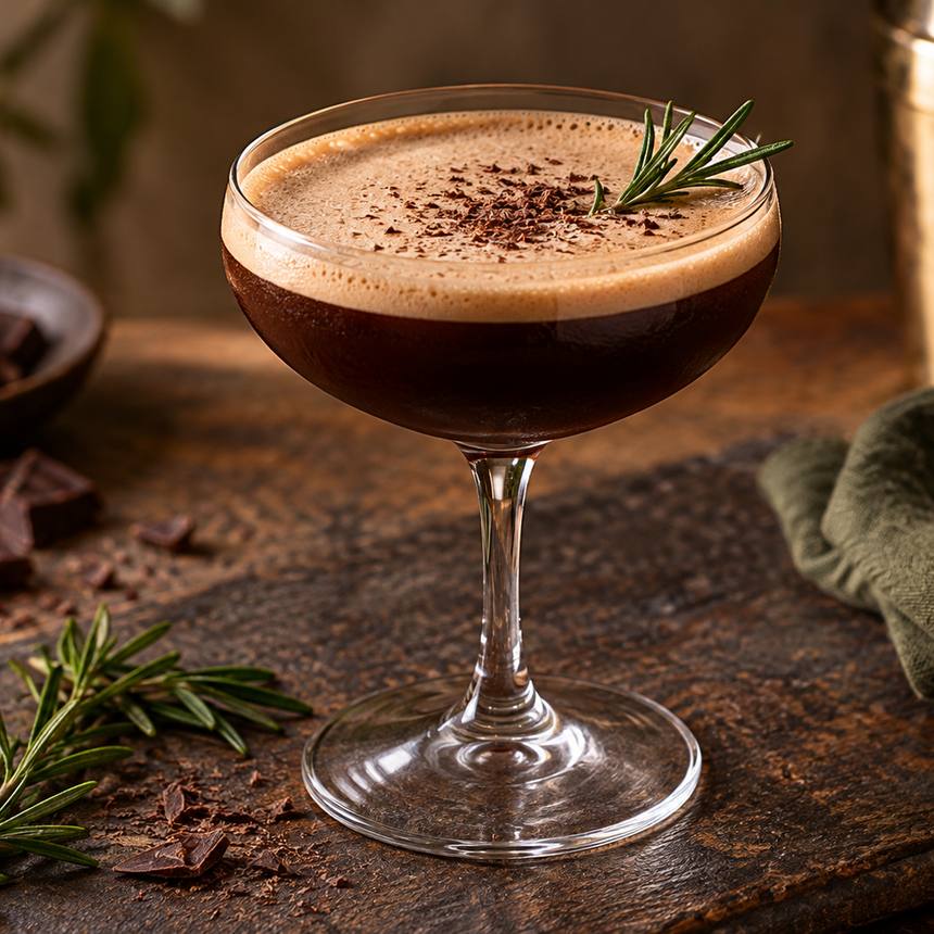 Rosemary Chocolate Espresso Martini