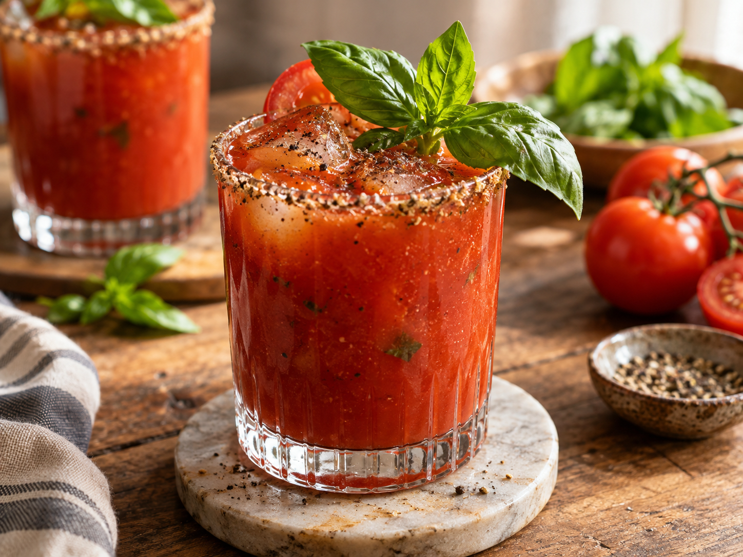 Tomato Basil Bloody Mary
