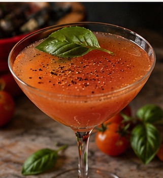 Tomato & Basil Gin Martini